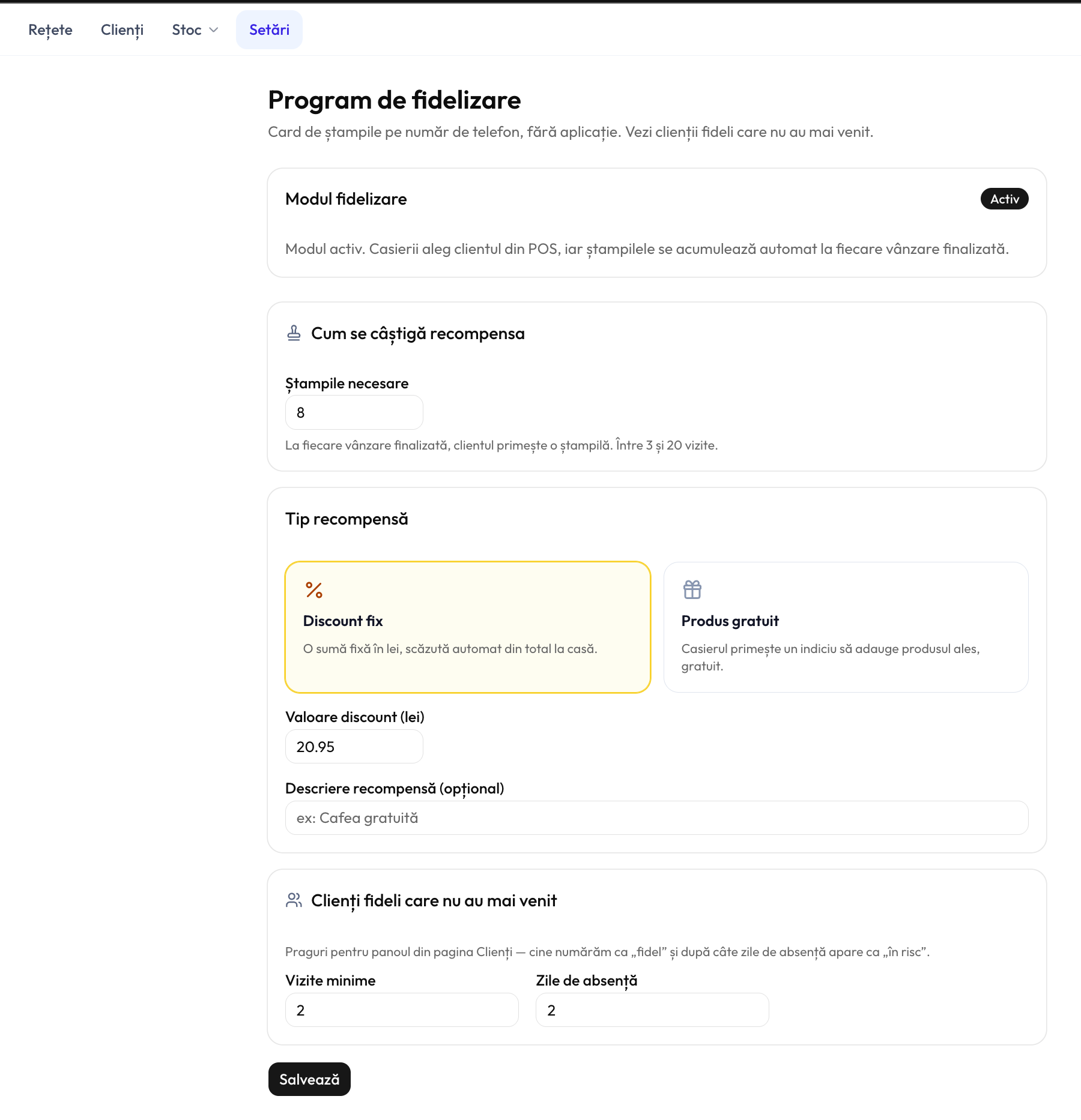 Configure the reward